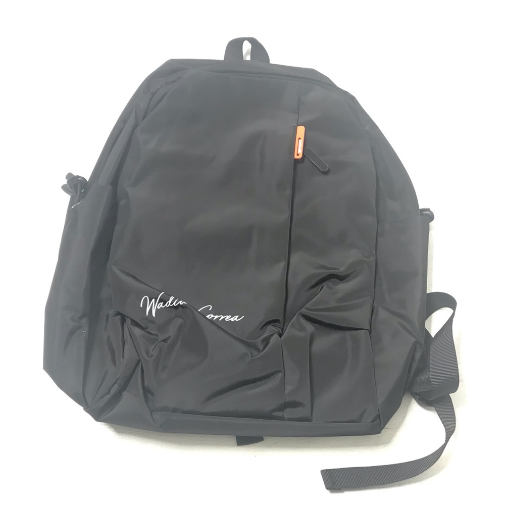 New Black Backpack Adjustable Purse Pockets Men Women Solid Medium